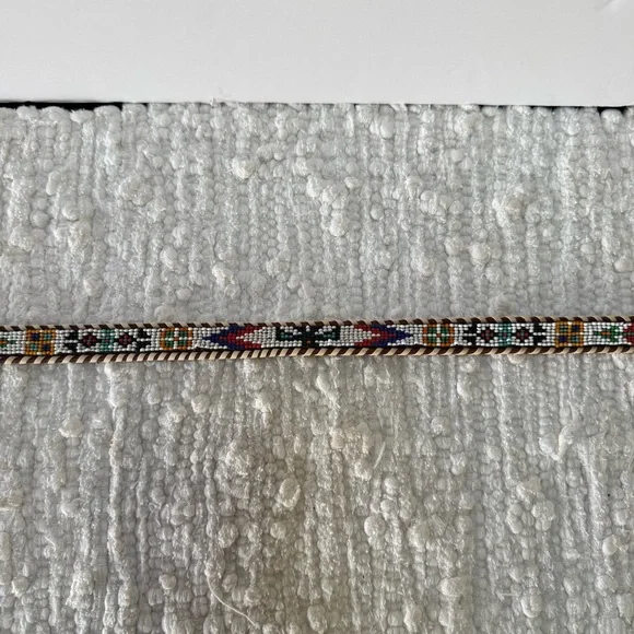 VTG 60s/70s Hand Tooled/Beaded Native Belt 26” Thunderbird Indian Belt - Picture 4 of 8